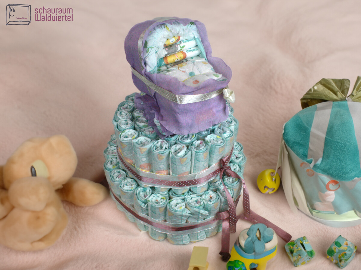 Windeltorte "Kinderwagen", 65,00