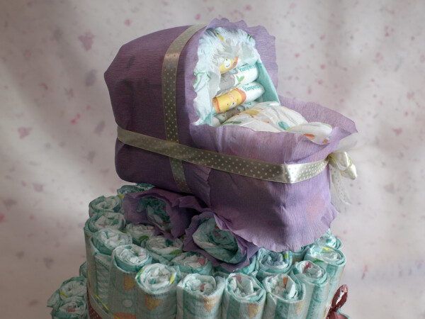 Windeltorte "Kinderwagen", 65,00