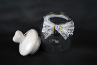 Candyglas mit weißem Deckel | 15cm