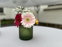 Vase moosgrünes Frostglas | 10cm