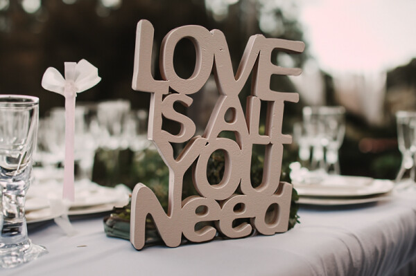 Spruch "Love is all you need" | 14cm